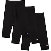 Lucky & Me Girls Leggings, Capri Length with Lace Trim and Wide Waistband, Jada 3 Pack