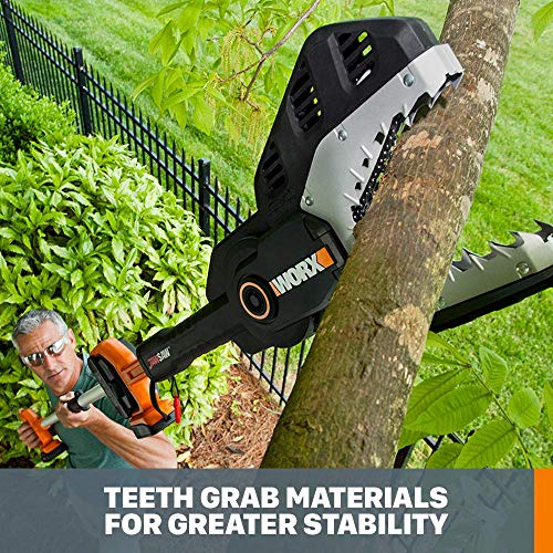 Worx WG321 20V Power Share JawSaw Cordless Chainsaw with 5ft Extension
