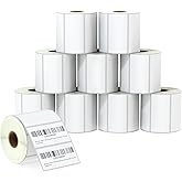 BETCKEY - 3" x 1.5" (76 mm x 38 mm) Barcode Shipping & Address Labels Compatible with Zebra & Rollo Label Printer,Premium Adhesive & Perforated [10 Rolls, 9500 Labels]