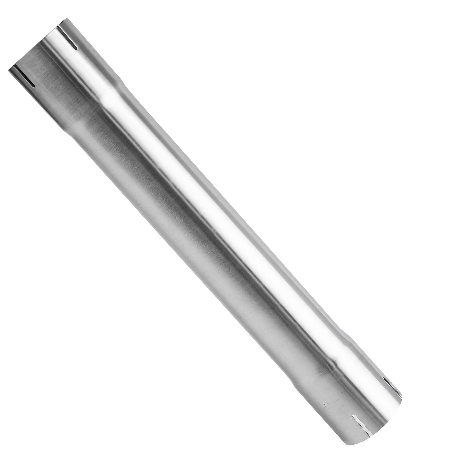 Photo 1 of 2.25 Inch Exhaust Pipe T304 Stainless Steel Exhaust Tubing (SS Tubo),Tailpipe 2 1/4"ID Straight Tubing Length 17.3", Flared Slotted, Polished Finish,Universal Connector Adapter Tubo