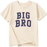 Big Brother Shirt for Boy Announcement T-Shirt Cotton Short Sleeve Tees 2-10 Years