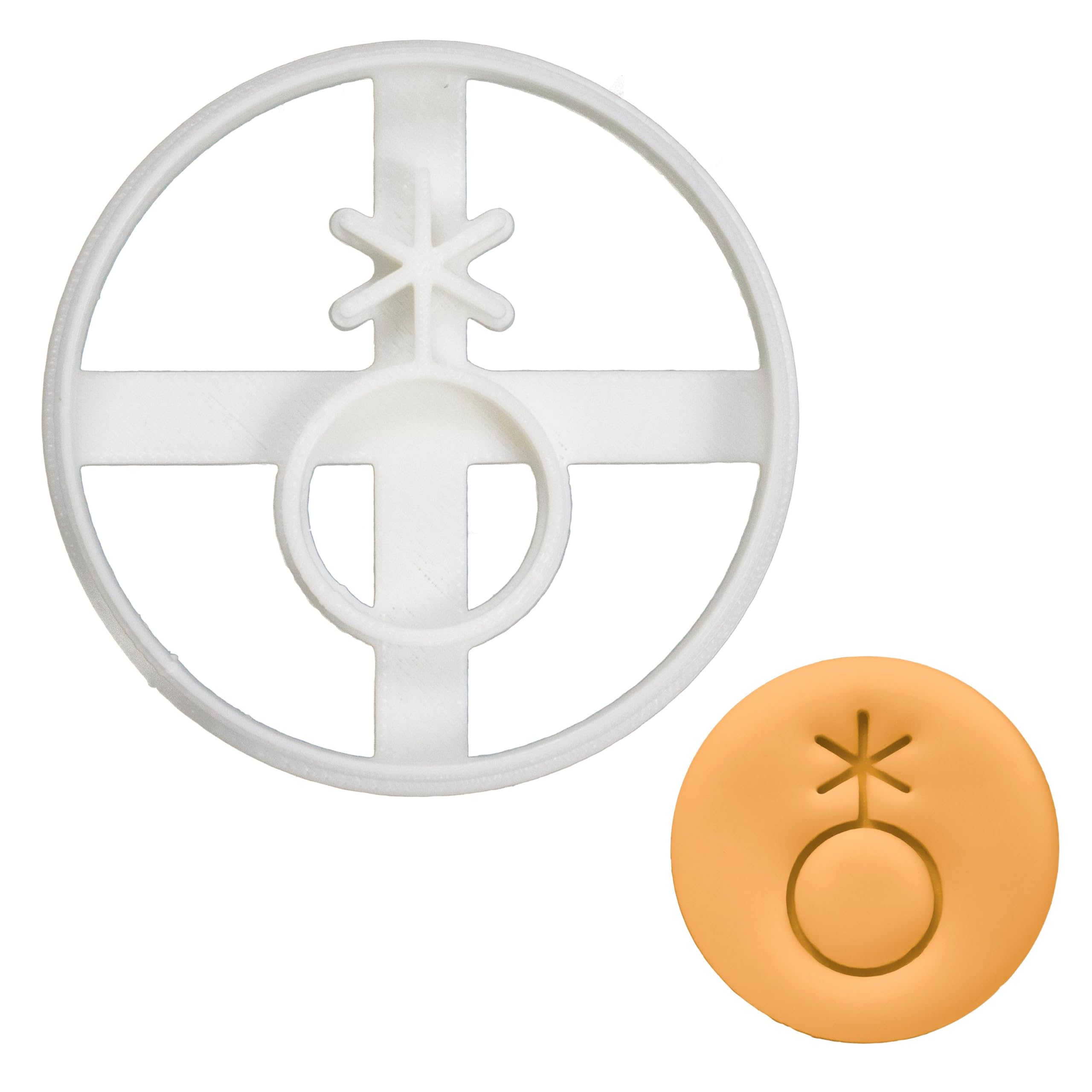 BAKERLOGY Genderqueer Symbol Cookie Cutter - Detailed Biscuit Cutter Design for Baking and Crafts, Ideal on Fondant, Dough, Clay