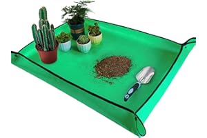 HNXTYAOB 39" x 31" Large Repotting Mat for Indoor Plants Transplanting Control Mess Table Top Gardener Portable Potting Tray Succulent Potting Garden Mat Gardening Gifts for Women Plant Lady Gifts