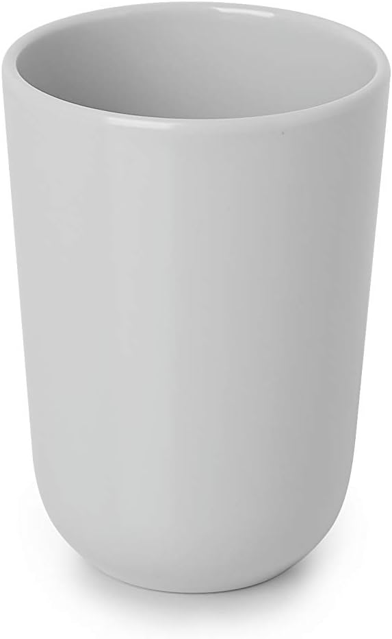 Basics 4-Piece Bathroom Accessories Set, Smooth Grey: Home & Kitchen