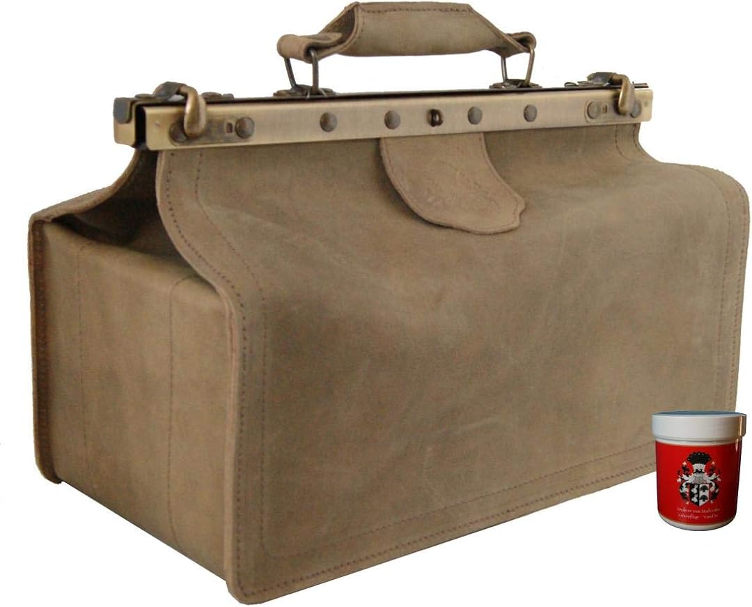 antique leather doctors bag