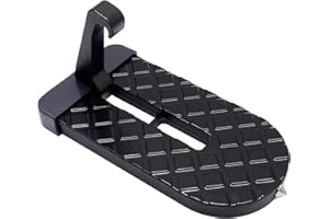 YORNIALA Car Door Step, Multi-Foldable Aluminum Alloy Roof Rack Car Step, Easy Access Door Step for Car Roof, 6.3 x 3.2 inches, Universal Fit for Cars and SUVs, Black