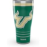 Tervis Traveler USF Bulls - MVP Triple Insulated Tumbler Travel Cup Keeps Drinks Cold & Hot, 30oz, Stainless Steel