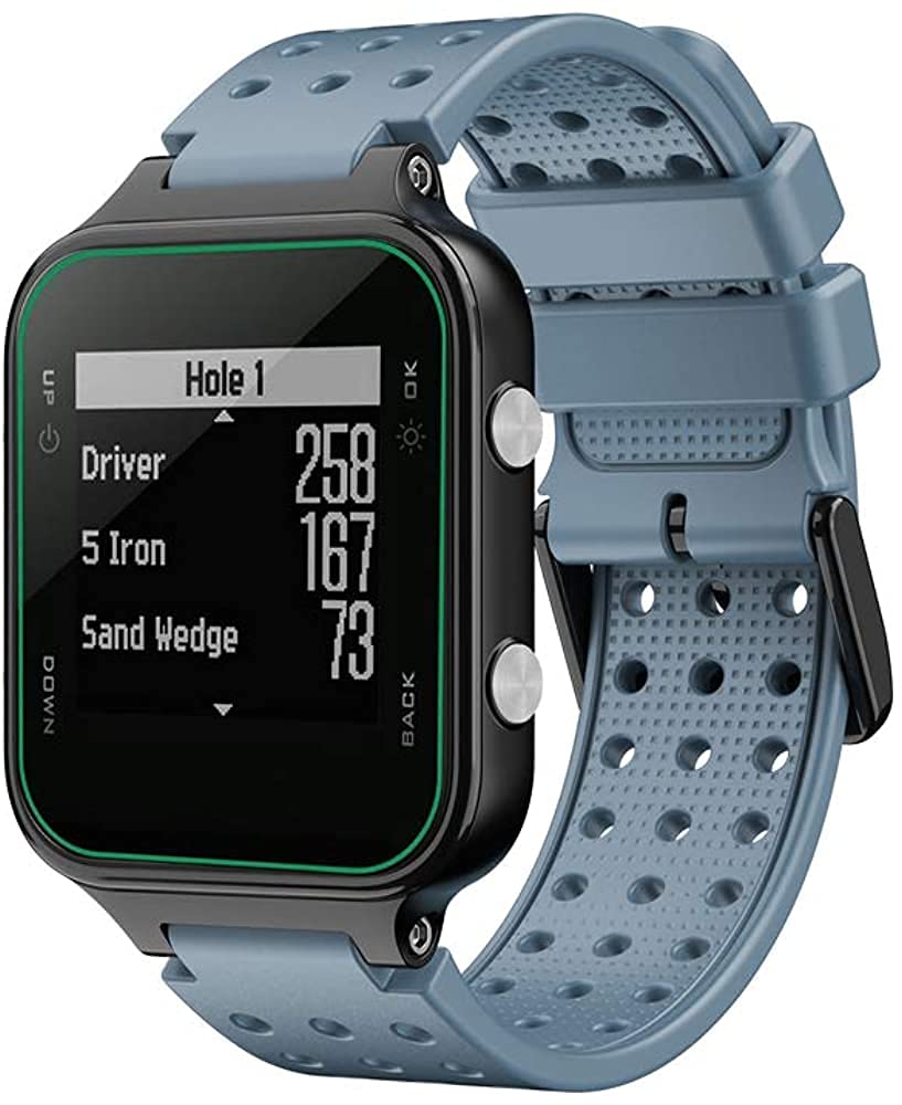 Shieranlee Silicone Watch Strap Compatible with Garmin Approach S20 Strap/Approach S5/Approach S6/Forerunner 220 230 235 630 620 735 Silicone Watchbands, Approach S20