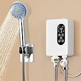 Electric Instant Hot Water Heater Shower Electric Tankless Shower Hot Water 3500W Bathroom Instantaneous Water Heater (White)