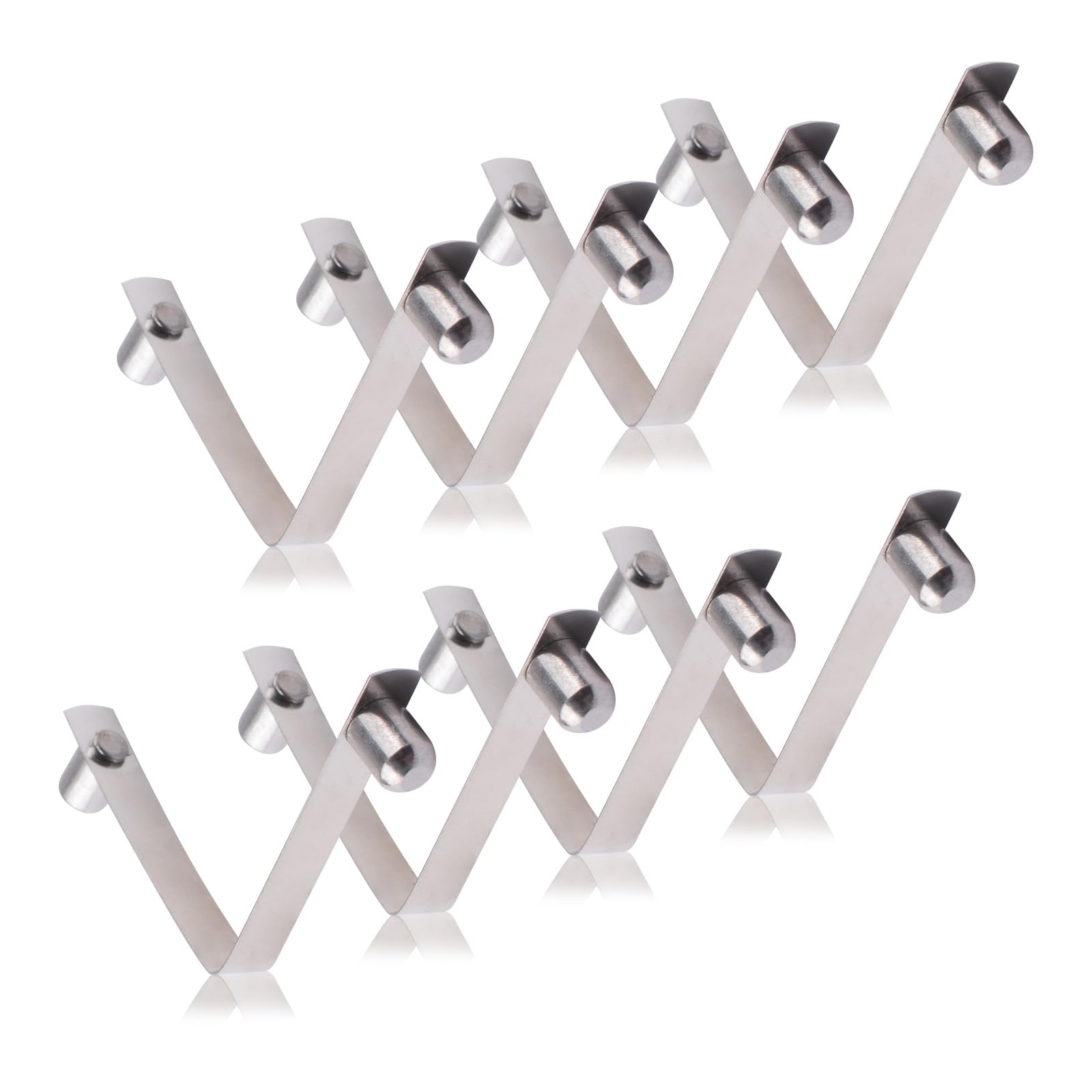 INCREWAY Compressed Spring 25-30mm Diameter Tube 8Pcs V Shaped Flat Double Button Paddle Tent Pole Push Spring Snap Clip Locking Tube Pin