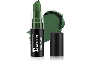 FIVEFULU Green Face Body Paint Stick, Matte Lipstick Football Baseball Eye Black Stick, Long Lasting Waterproof Green Face Makeup for Halloween St Patricks Day Witch Alien Frankenstein Makeup