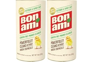 BON AMI Powder Cleanser for Kitchens & Bathrooms - All Types of Surfaces, Cleans Grime & Dirt, Polishes Surfaces, Absorbs Odors (2 Pack)