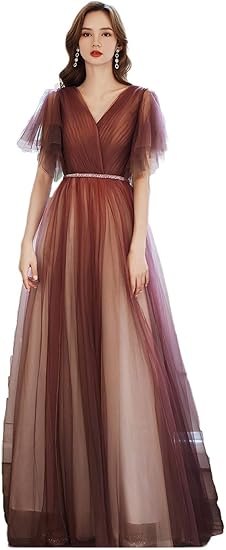 Amazon ロングドレス 演奏会 パーティードレス ロングドレス 大人 ブライズメイド ドレス ロング ピアノ 発表会 Vネック 袖付き フォーマル 小さいサイズ 大きいサイズ 結婚式 二次会 花嫁 ワンピース 上品 お呼ばれ 他と被らない パーティードレス 通販