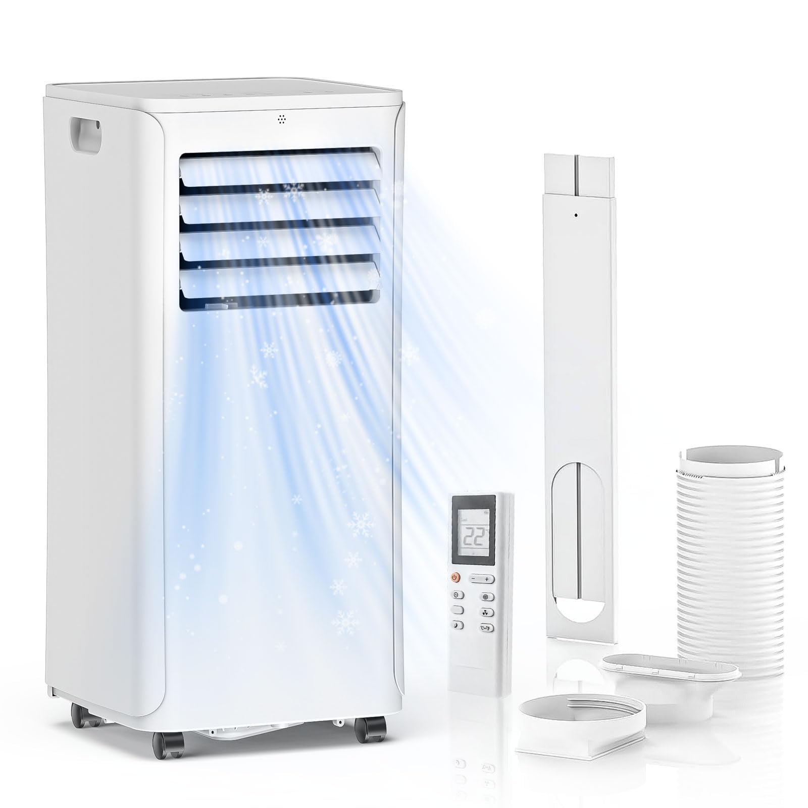 Photo 1 of 12000 BTU Portable Air Conditioners - 3-in-1 Cooling Unit with Dehumidifier, Fan & AC Modes - Ac Units Cools Up to 550 Sq.Ft - 24-Hour Timer, Remote Control & Window Kit Included - White1041005400

