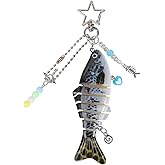 Penitue Fish Phone Charm, Cute Realistic Fish Keychain Fisherman Phone Key Chain for Men Women Wallet Backpack Bag Decoration