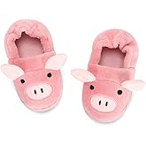 KAKU NANU Toddler Kids Slippers Cute Animal Cartoon Shoes Girls Boys Warm Fleece Winter Household Slippers