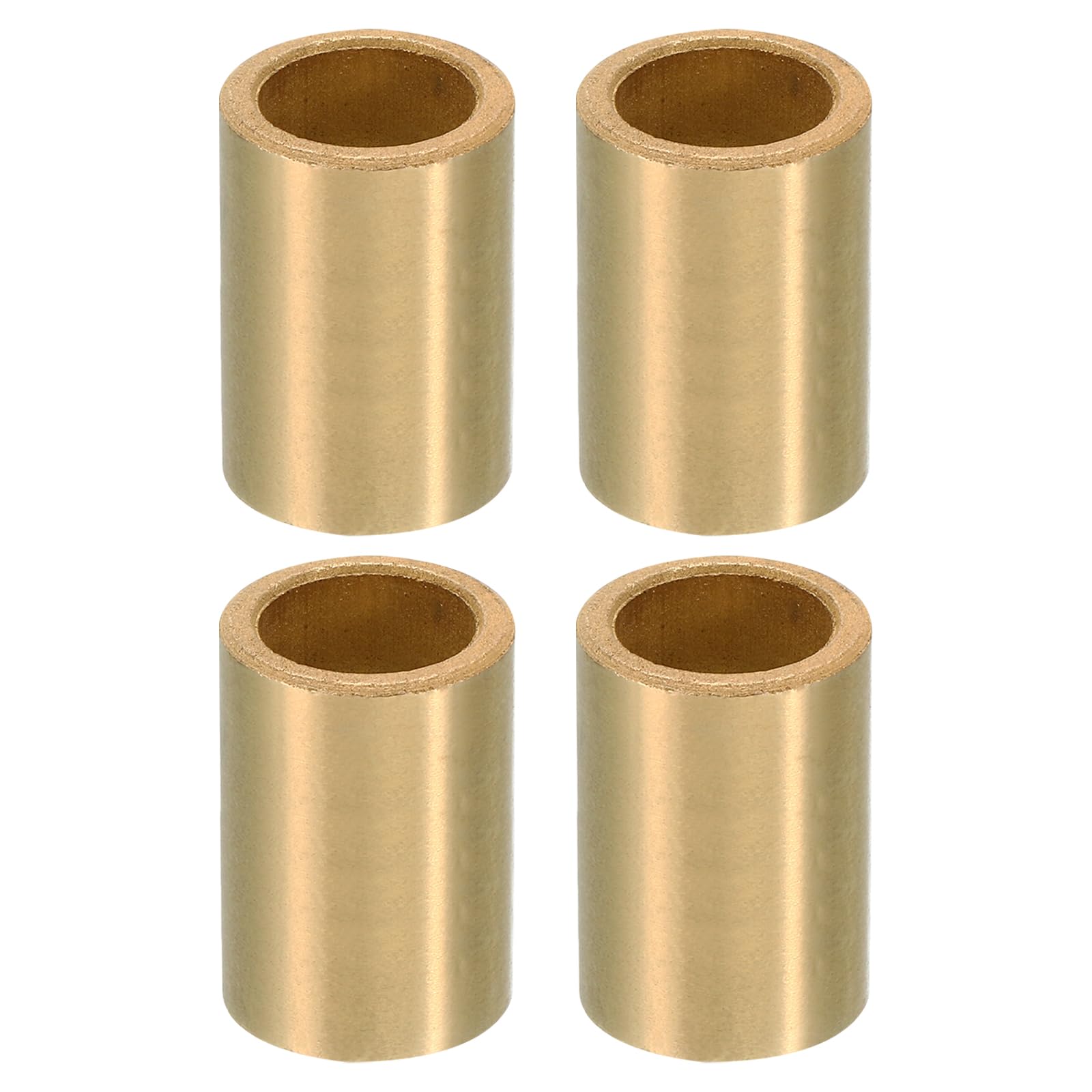 PATIKIL M16 Brass Spacers, 4 Pcs Metal Spacer Brass 16mm ID x 22mm OD x 30mm L Brass Spacers Screw Standoff for 5/8 Inch or M16 Screw