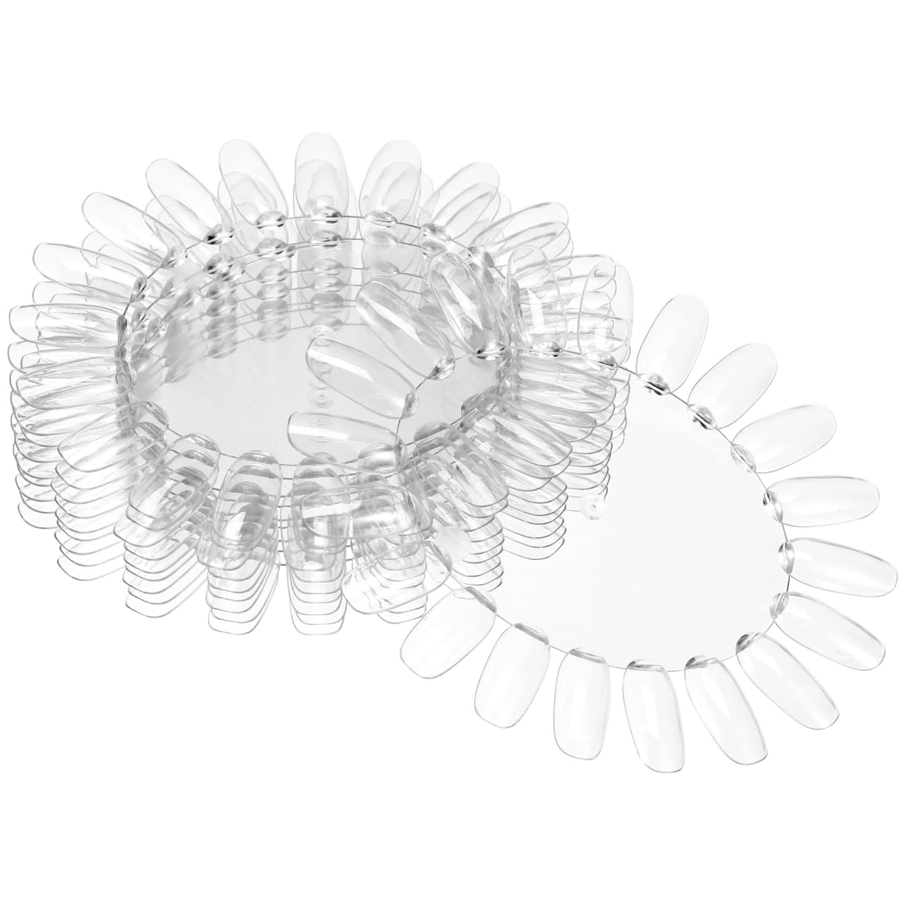 HOMSFOU Nail Art Practice Wheel Transparent Display Chart for 20 Nail Polish Colors Clear Palette for Salon and Diy Manicure Art