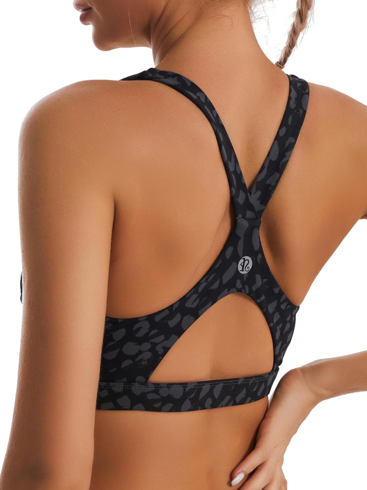 Women's High Support Sports Bra Running Bra Seamless Racerback Bra Top
