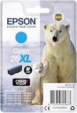 Epson 26XL Cyan High Yield Genuine Claria Premium Ink Cartridge XL T2632