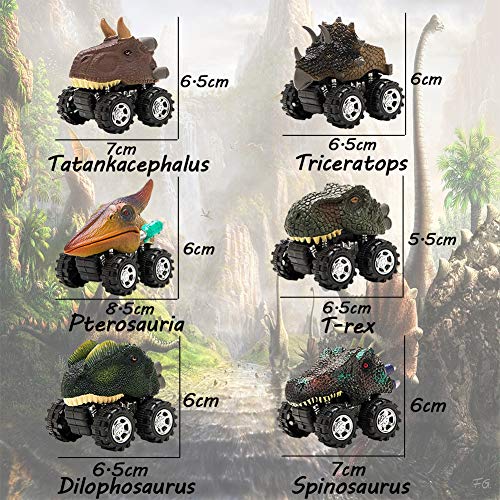 1 MOONBROOK+Dinosaur+Cars+Pull+Vehicles+Toy+Mini