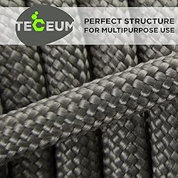 TECEUM Paracord Type IV 750 lb Dark Grey – 100 ft