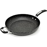 Starfrit The Rock Classic 12.5" (32cm) Non-Stick Deep Fry Pan with Helper Handle - Durable Forged Aluminum - Oven Safe - PFOA