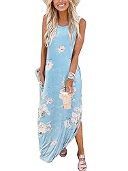 ANRABESS Women's Sleeveless Summer Loose Floral