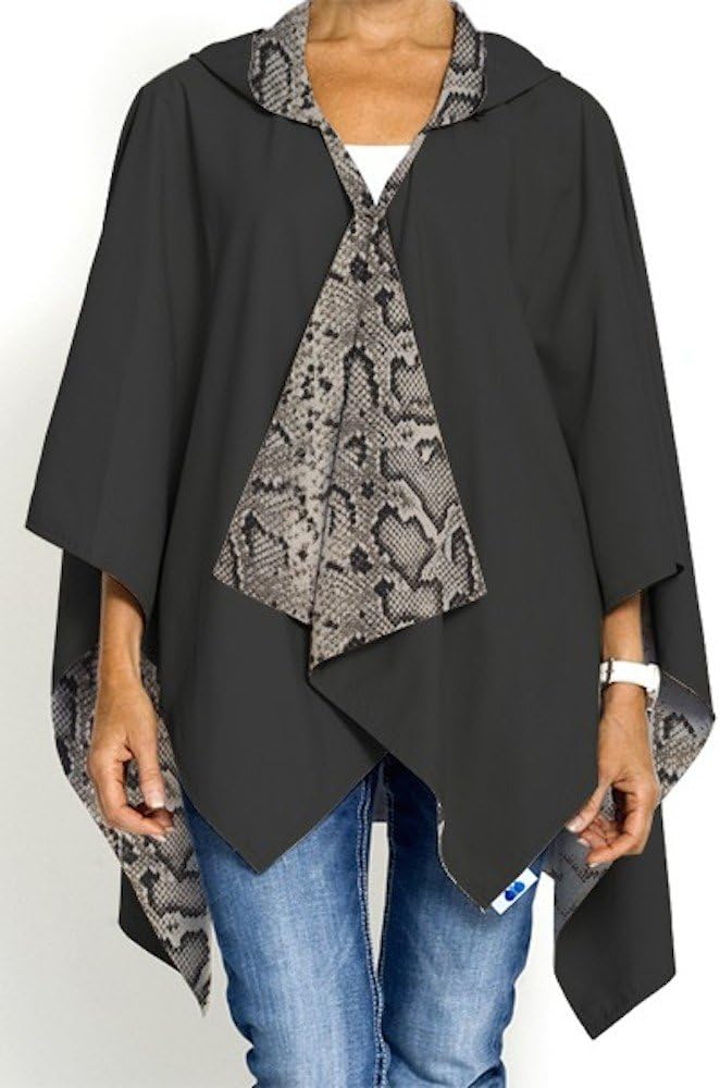 Rainwraps Reversible Waterproof / Water Resistant Rain Wrap (Black / Snakeskin)