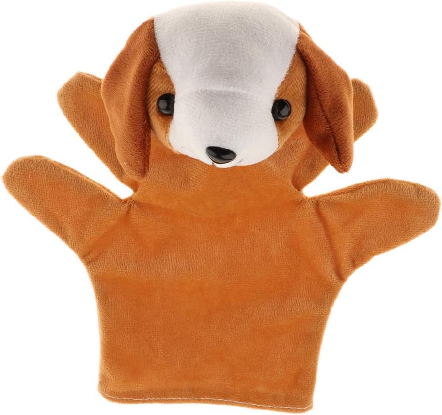 Amazon 子供 大人のため 柔らかい 動物形 手の人形 想像力豊か プレイおもちゃ ハンドパペット 全12色 犬 布のおもちゃ おもちゃ