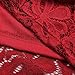 HiQueen Women's Floral Detail Crochet Midi Dress (Red, S)