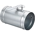 PATIKIL 5" HVAC Duct Manual Volume Damper, Metal Adjustment Airflow Ducting Backdraft Damper Control for Air Ventilation System