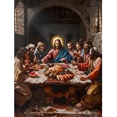 DIY Diamond Painting Jesus Last Supper 12x16 Inch, Full Round Drill Kits Mosaic Art for Adults Relax & Home Wall Decor Festival Gift 57