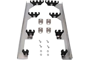 KIPA Chrome Linear Spark Plug Wire Separators Divider Loom Black Valve Cover Fits for Chevy Ford Mopar SBC 265 283 305 350 400 396