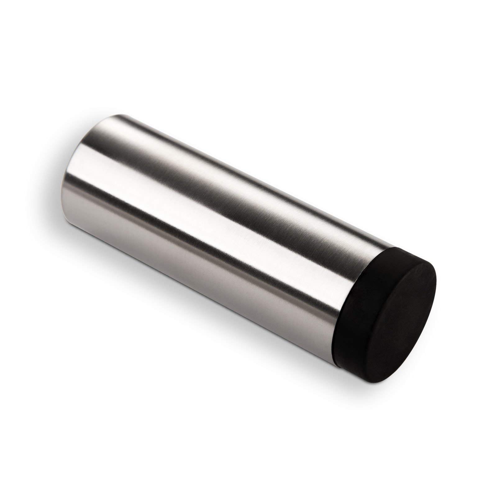 2 x SO-TECH® Door Stop Topper Real Stainless Steel Ø 30 mm Wall Distance 90 mm Wall Door Stop