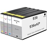936XL 936 Ink Cartridges OfficeJet Pro 9125e 9135e 9730e 9125 9135 9720 9730 e Ink Compatible with Hp 936e 936 Ink OfficeJet Pro 9135e 9125e 9730e 9125 9135 9730 9720 9110 9130 9120 Printers (4 Pack)