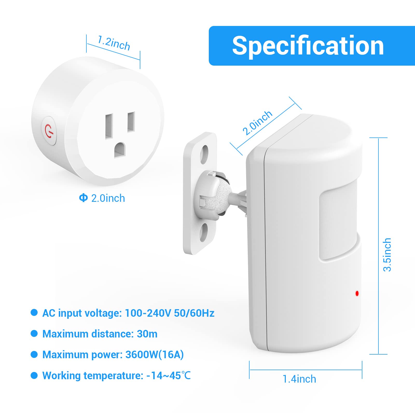 Mua SEHOMY 2 Pack outlet with motion sensor for bathroom no Wire ...