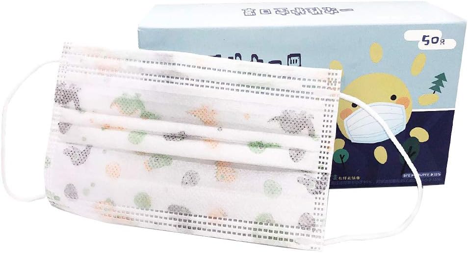 50PCS 3Layer Face Cover Kids Disposable