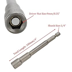 Rannb Hex Shank Magnetic Power Nut Driver Bit Set