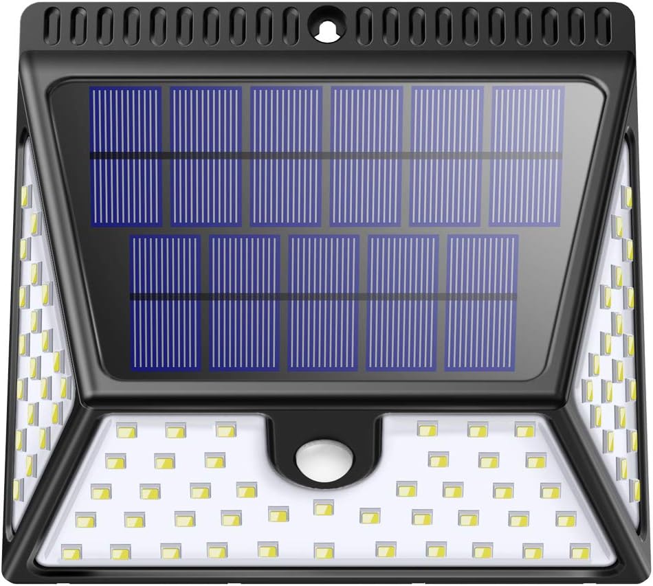 Solar Motion Sensor Lights Outdoor, Luposwiten 82 LED Super Bright Wireless Waterproof Solar Powered Security Wall Lights with Wide Angle Illumination for Front Door, Back Yard, Porch, Garage