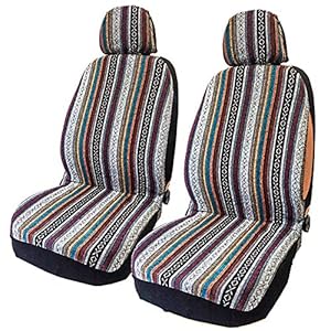 szlsl88 Set van 4 autostoelbeschermers, universele beschermers voor de voorstoelen, kleurrijke, slijtvaste deken…
