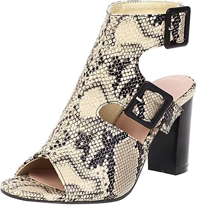 snake print high heels