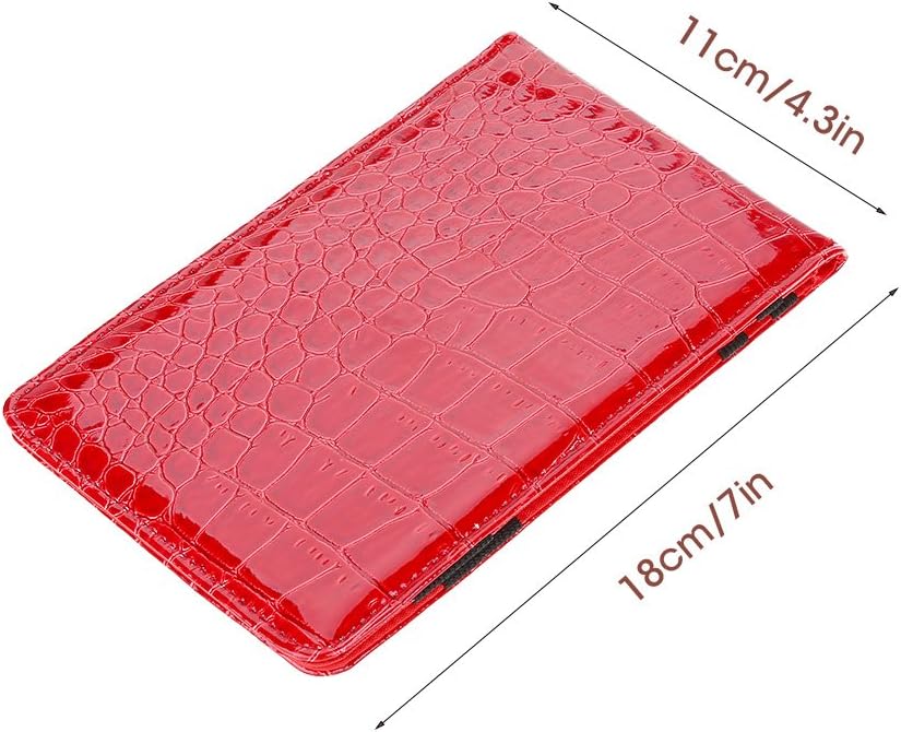 Leather Golf Scorecard Holder, Golf Score Counter Keeper Card Holder (Red), Red, Silver, Black, 18 x 11cm / 7 x 4.3inch - Image 5