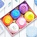 Bath Bombs for Kids Gift Set 6 Vegan Essential Oil Ultra Lush Spa Kit Dry Skin Moisturize for Bubble & Spa Bath, Handmade Birthday Gift for Men, Women