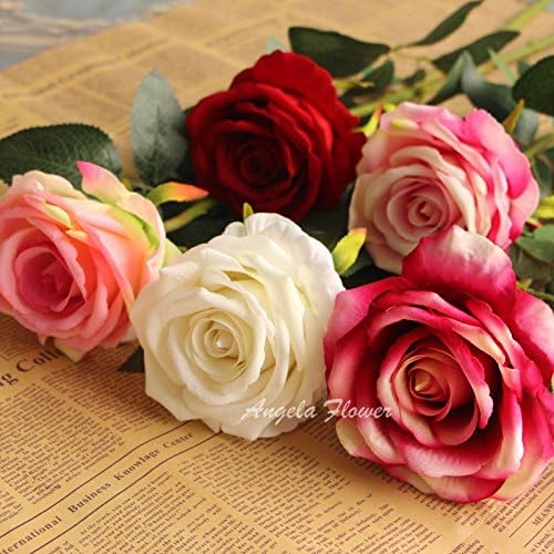 6pcs/lot decorative artificial flowers House Decorative silk Rose Flowers for Wedding Party Decoration