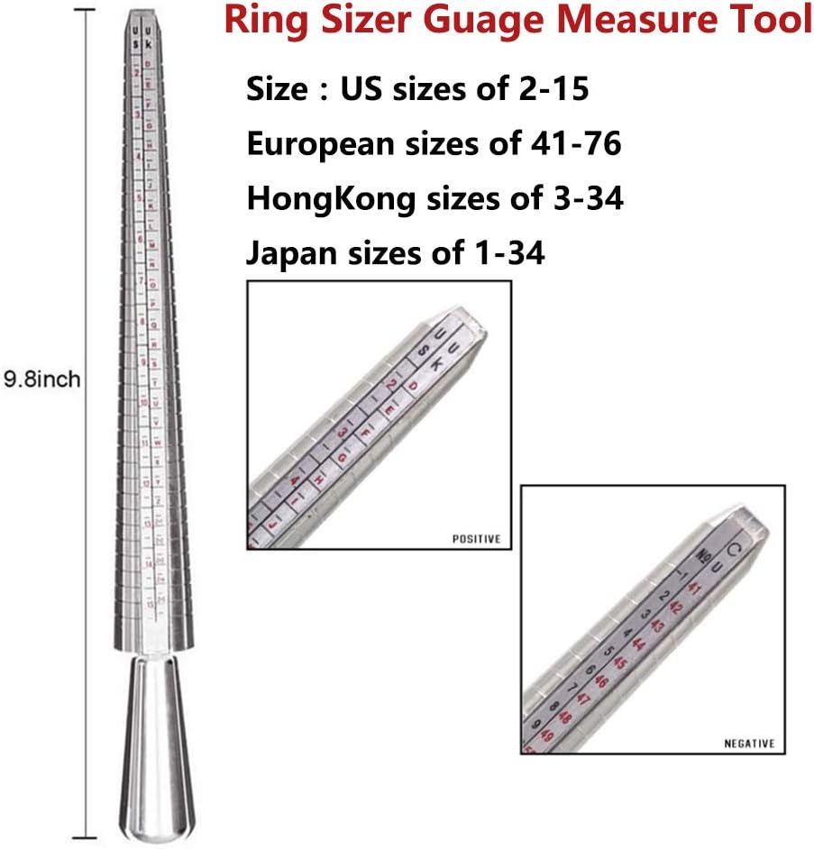Ring Mandrel Sizer Metal Jewelry Measure Size 013,Rings Finger Gauge