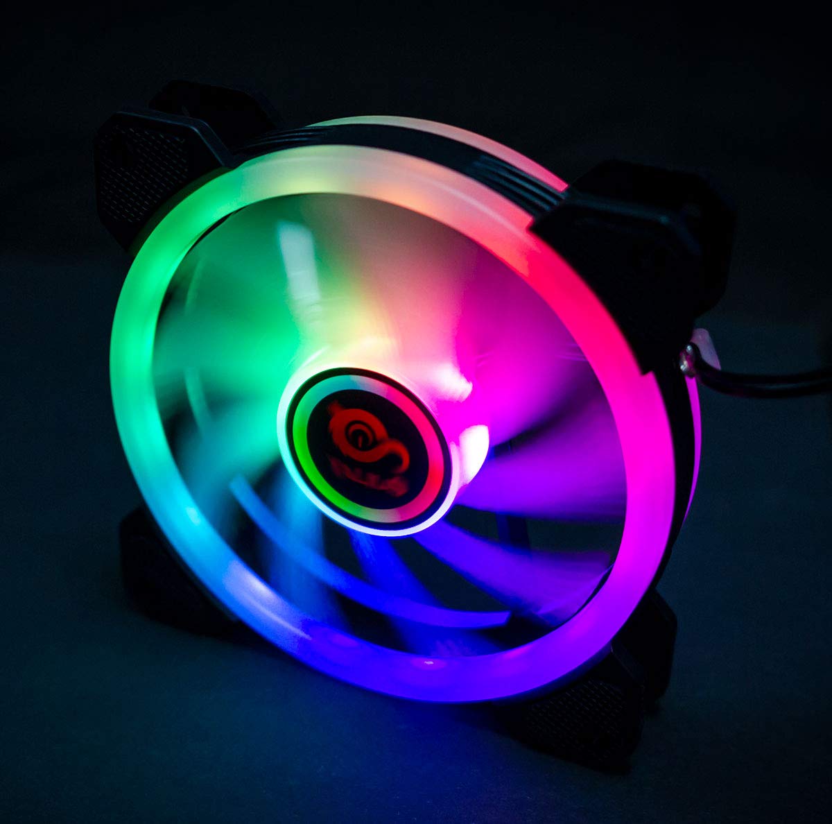 TALIUS Iris Spectrum ARGB/Cronos Fan 12 cm (Available in Two Colours) (Black)