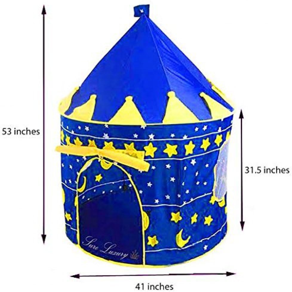 Children Indoor Play Tent Blue Castle Playhouse Tents for Kids Great Gift for Boys and Girls Sure Luxury by Sure Luxury