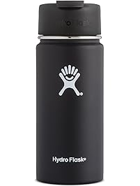 Hydro Flask Double Wall Vacuum Insulated Stainless Steel Water Bottle/Travel Coffee Mug, Wide Mouth BPA Free Hydro Flip Cap
