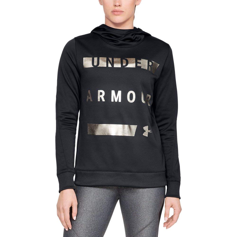 Under Armour SYNTHETIC FLEECE PULLOVER WM Warm-up Top - Black/Tonal, Medium